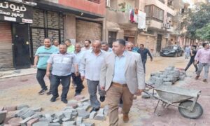 جولة تفقدية لنائب محافظ القاهرة لمتابعة أعمال الرصف والتطوير الجارية بشوارع حى شبرا