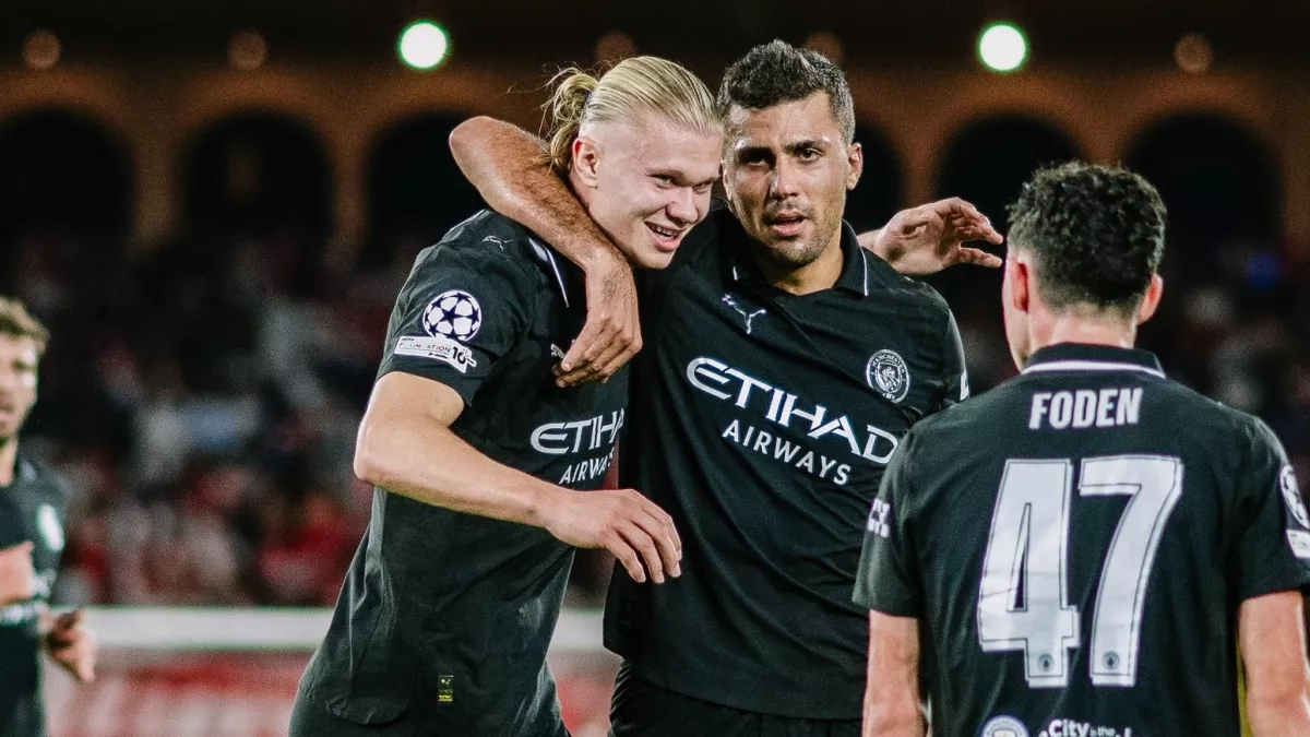 هالاند يتألق في قيادة هجوم مانشستر سيتي ضد بوروسيا دورتموند بدوري الأبطال